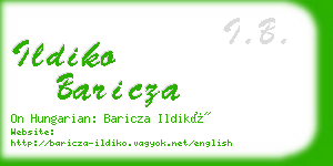 ildiko baricza business card